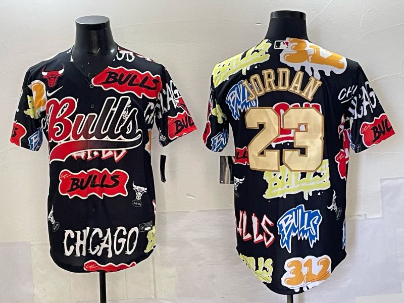 Men Chicago Bulls Nike 23 Jordan black NBA 2025 Jersey style 06